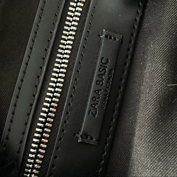 Zara Joint Color Navy Blue Tote - Picture 4 of 7